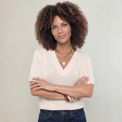 The Arla Cashmere Blend V-Neck
