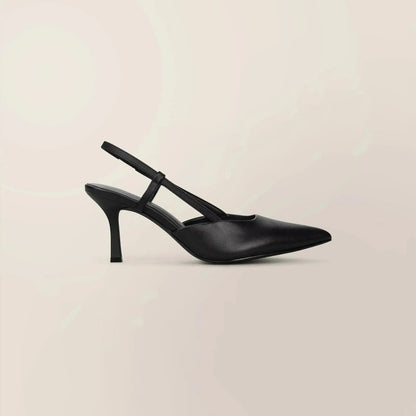 Slingback Leather Heels