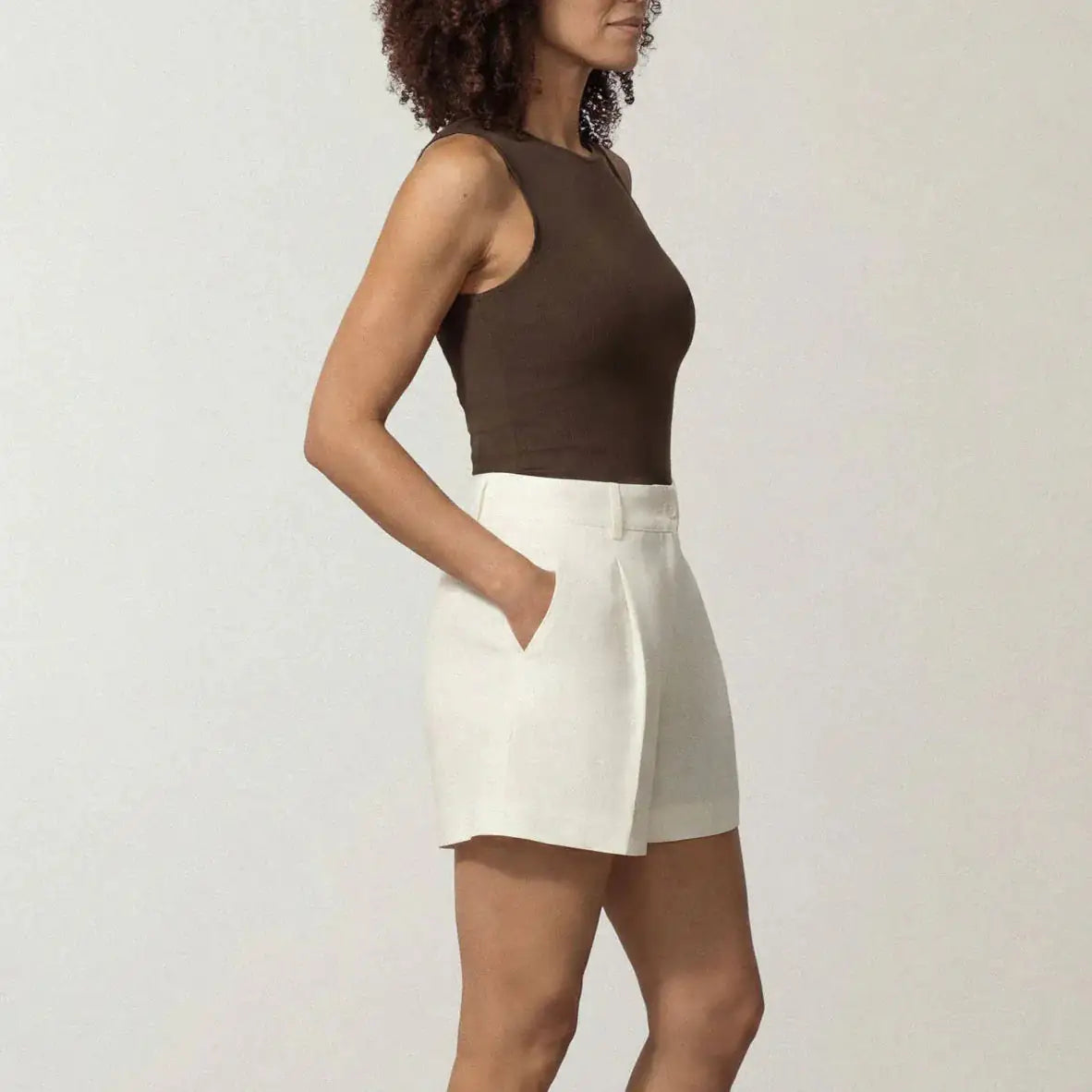 Linen Blend Shorts