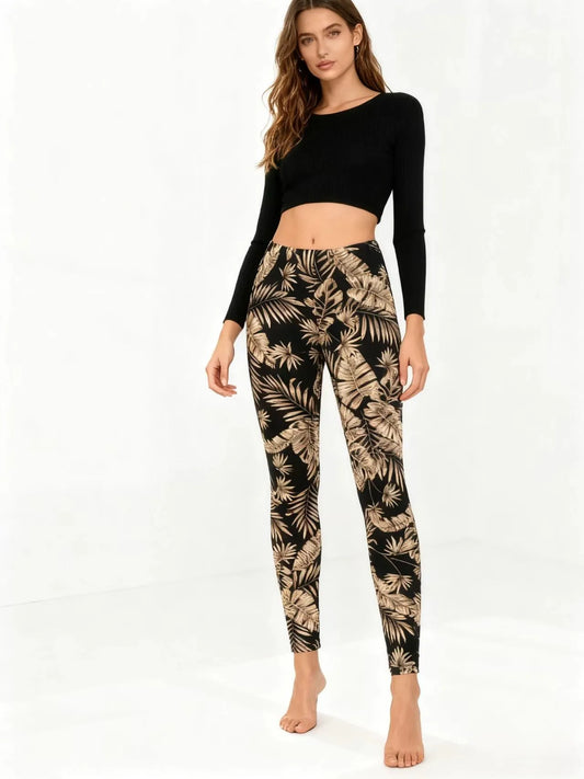 Tropical Print Leggings